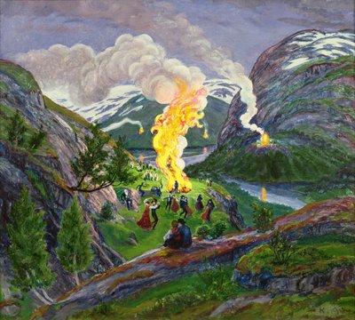 Midsummer Fire by Nikolai Astrup