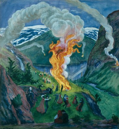 Midsummer Fire by Nikolai Astrup
