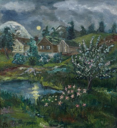 Spring Night with Full Moon by Nikolai Astrup