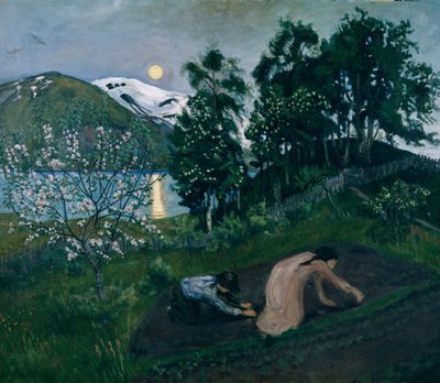 Spring Night in the Garden by Nikolai Astrup