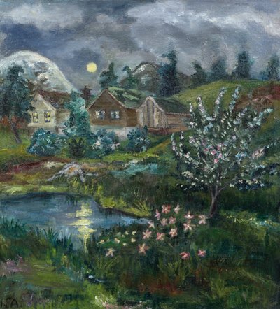 Spring Night with Full Moon by Nikolai Astrup