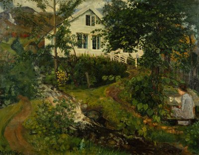 The Old Vicarage, before 1908 by Nikolai Astrup
