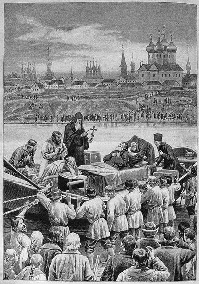 The Death of Patriarch Nikon at the Kotorosl River in Tropino by Nikolai Dmitrievich Dmitriev Orenburgsky