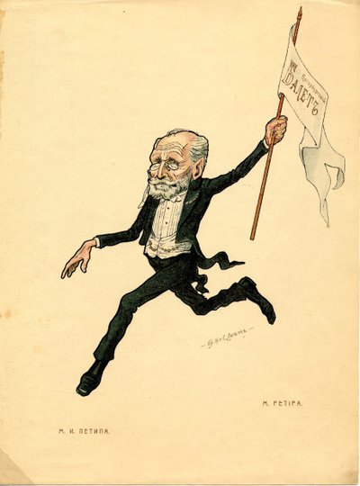 Marius Petipa From: Russian Ballet in Caricatures by Nikolai Gustavovich Legat
