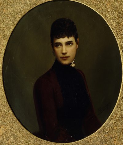 Portrait of Empress Maria Fyodorovna, Princess Dagmar of Denmark, 1847-1928, Mid of the 19th century by Nikolai Gustavovich Schilder