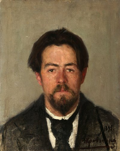 Portrait of the Author Anton Chekhov by Nikolai Ivanovich Kravchenko