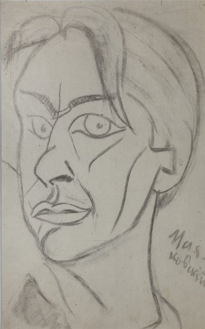 Poet Vladimir Mayakovsky, 1913 by Nikolai Ivanovich Kulbin