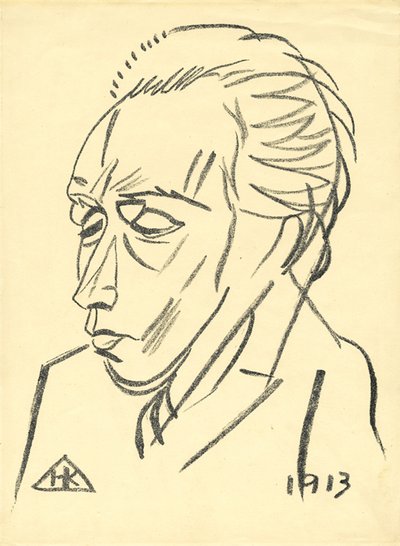 Portrait of the Poet Velimir Khlebnikov by Nikolai Ivanovich Kulbin