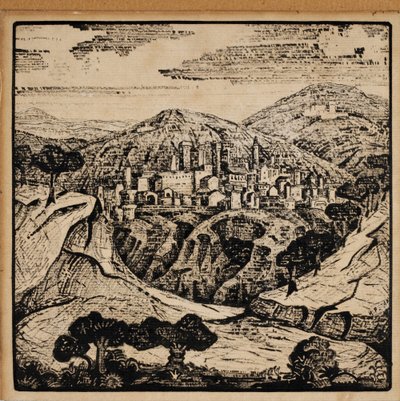 Illustration for the Italian Poems by Alexander Blok by Nikolai Konstantinowitsch Roerich