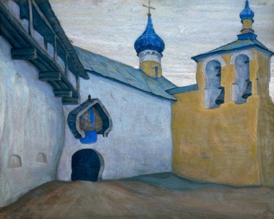 Petschory, Monastery / Gouache by N. K. Roerich by Nikolai Konstantinowitsch Roerich