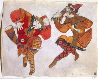 The Skomorokhs. Costume Design for the Opera Prince Igor by A. Borodin by Nikolai Konstantinowitsch Roerich