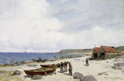 Fishermen on the Beach by Nikolai Martin Ulfsten