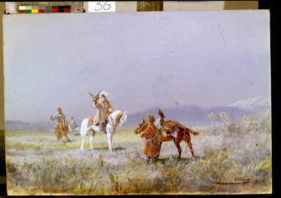 The Falconry by Nikolai Nikolaevich Karazin