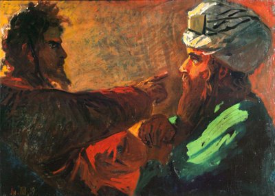 Christ and Nicodemus Study, 1889 by Nikolai Nikolayevich Ge
