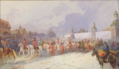 Entry of the captured family of Kuchum Khan into Moscow, 1599, 1891 by Nikolai Nikolayevich Karasin
