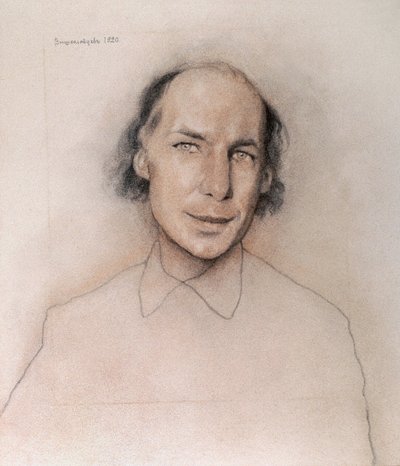 Portrait of Russian writer Andrei Biely by Nikolai Nikolayevich Vysheslavtsev