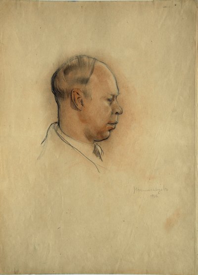 Portrait of the composer Sergei Prokofiev (1891-1953) by Nikolai Nikolayevich Vysheslavtsev