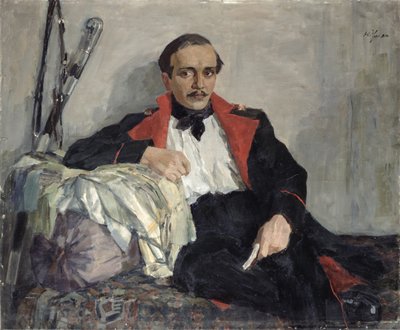 Portrait of Michail Lermontov (1814-1841) by Nikolai Pavlovich Ulyanov