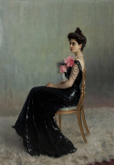 Portrait of Countess Maria Pavlovna Abamelik-Lazareva 1876-1955, née Demidova, 1900-1901 by Nikolai Petrovich Bogdanov Belsky
