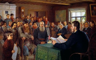 Sunday Message in a Village School by Nikolai Petrovich Bogdanov Belsky