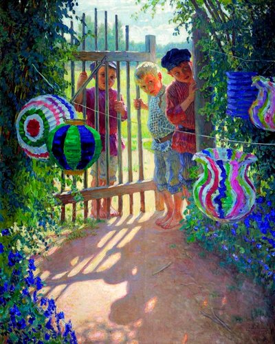 The Visitors, 1913 by Nikolai Petrovich Bogdanov Belsky