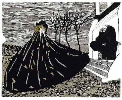 Autumn Illustration for the Magazine Mir Iskusstva by Nikolai Petrovich Feofilaktov