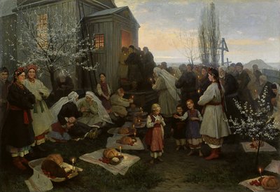 Easter Matins in Ukraine by Nikolai Pimonenko
