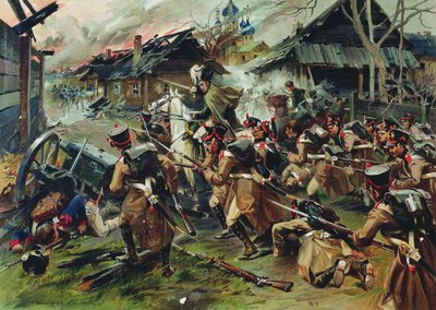The Battle of Maloyaroslavets on 24 October 1812 by Nikolai Semyonovich Samokish