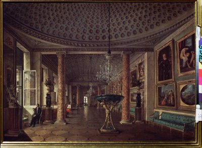 The Picture Gallery in the Stroganov Palace in St. Petersburg by Nikolai Stepanovich Nikitin