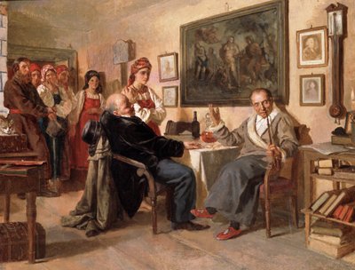 The Market. The Sale of Serfs by Nikolai Vasilievich Nevrev