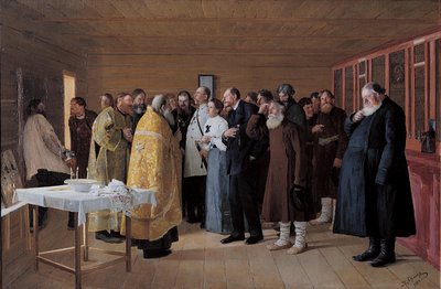 The Consecration of the Vodka Shop, 1904 by Nikolai Vasilievich Orlow