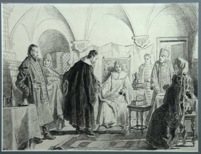 Maria Ivanovna Khlopova, the Bride of the Tsar Michail Fyodorovich by Nikolai Vasilyevich Nevrev