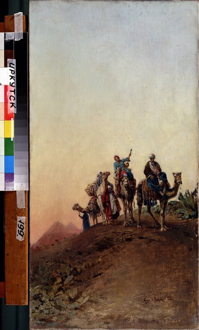 Camels Near The Pyramids by Nikolai Yegorovich Makovsky