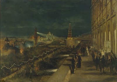 Illumination of Moscow on the occasion of the Coronation of Emperor Alexander III on 15th May 1883 by Nikolai Yegorovich Makovsky