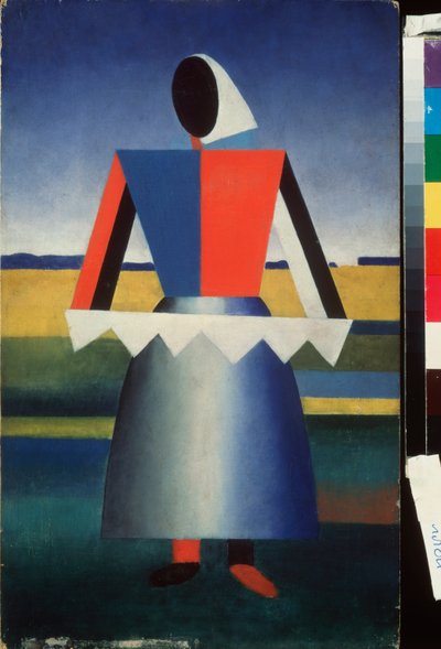 Woman with a Saw by Nikolaj Mihailovic Suetin