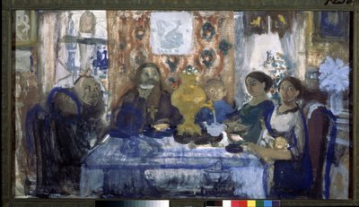 Drinking Tea by Nikolaj Nikolaevic Sapunov