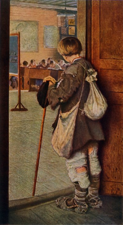 By the School Doors by Nikolaj Petrovic Bogdanov Bel