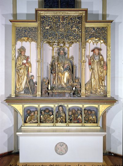 Group of wooden sculptures, from the Isenheim Altarpiece, c.1490 by Nikolaus Hagenauer