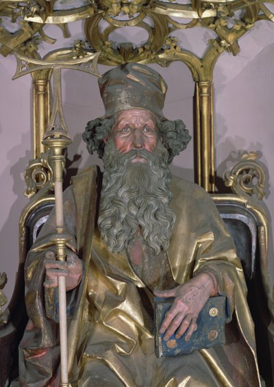Isenheim Altarpiece, Saint Anthony the Hermit (detail of Saint Anthony) by Nikolaus Hagenauer