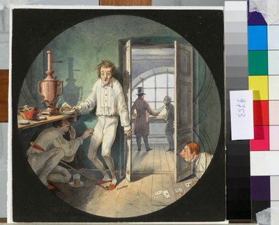 Carlo Rossi, Alexander Rezanov, and Lakhtin Hiding from Constantin Thon by Nikolay Benois