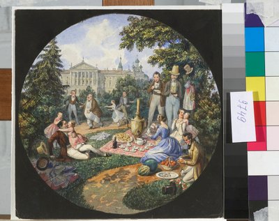 A Russian Family Picnicking Near Moscow by Nikolay Benois