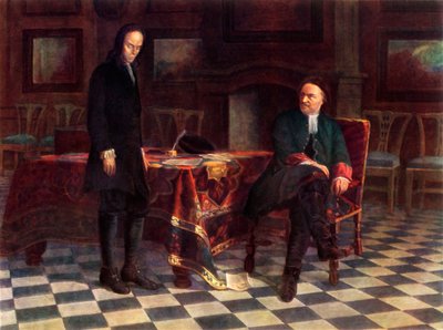 Peter I. Interrogates Tsarevich Alexei Petrovich by Nikolay Ge