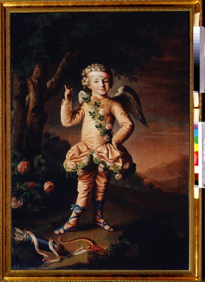 Portrait of Ivan Yakimov as Cupid by Nikolay Ivanovich Argunov