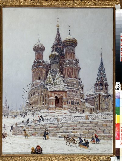 The Red Square in Moscow with a View of Saint Basil
