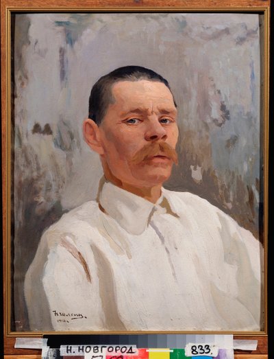 Portrait of the Writer Maxime Gorki by Nikolay Pavlovich Shlein