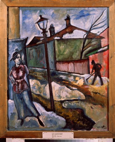 A Street - Spring by Nikolay Vladimirovic Sinezubov