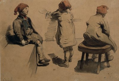 Boys with Pixie Hoods by Nils Bergslien