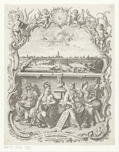 View of Utrecht and Allegory with Minerva and Virtues by Noach van der Meer (I)