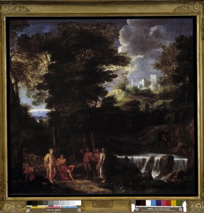Marsyas playing flute before Apollo and Midas by Noël Coypel