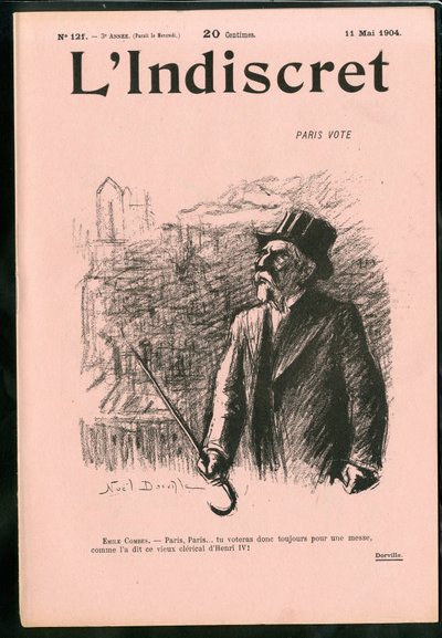 Cover of The Indiscreet, number 1, Satirical in B & W by Noel Dorville